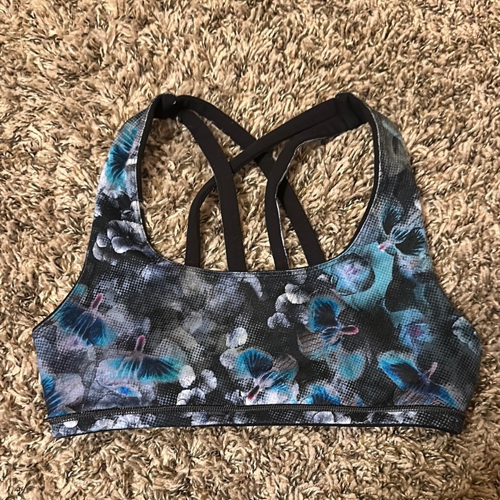 Ivivva Lululemon Floral Sports Bra Medium